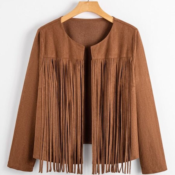 SHEIN Jackets & Blazers - Fashion Fringe Blazer, 4XL